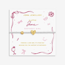 Load image into Gallery viewer, JOMA JEWELLERY | BIRTH MONTH A LITTLE | JUNE SILVER AND GOLD PLATED BRACELET
