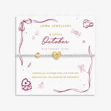 Load image into Gallery viewer, JOMA JEWELLERY | BIRTH MONTH A LITTLE | OCTOBER SILVER AND GOLD PLATED BRACELET
