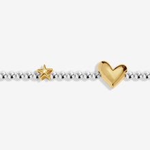 Load image into Gallery viewer, JOMA JEWELLERY | BIRTH MONTH A LITTLE | DECEMBER SILVER AND GOLD PLATED BRACELET
