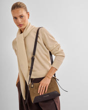Load image into Gallery viewer, KATIE LOXTON | CHARLBURY CROSSBODY BAG | CARAMEL SUEDETTE &amp; BITTER CHOCOLATE
