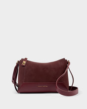 Load image into Gallery viewer, KATIE LOXTON | CHARLBURY CROSSBODY BAG | SUEDETTE CHERRY
