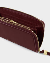 Load image into Gallery viewer, KATIE LOXTON | LARGE PURSE WITH COIN HOLDER | CHERRY SUEDETTE
