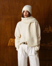 Load image into Gallery viewer, KATIE LOXTON | LOGO APPLIQUE HAT | OFF WHITE TAUPE
