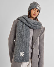 Load image into Gallery viewer, KATIE LOXTON | LOGO APPLIQUE SCARF | CHARCOAL GREY
