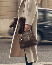 Load image into Gallery viewer, KATIE LOXTON | NOVA HAND WOVEN TOP HANDLE BAG | CHOCOLATE
