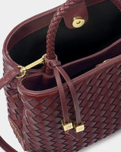 Load image into Gallery viewer, KATIE LOXTON | NOVA HAND WOVEN TOP HANDLE BAG | MIXED CHERRY
