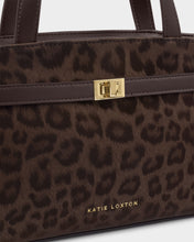 Load image into Gallery viewer, KATIE LOXTON | ORIN TOP HANDLE CROSSBODY BAG | CHOCOLATE LEOPARD
