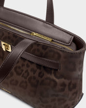 Load image into Gallery viewer, KATIE LOXTON | ORIN TOP HANDLE CROSSBODY BAG | CHOCOLATE LEOPARD
