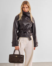 Load image into Gallery viewer, KATIE LOXTON | ORIN TOP HANDLE CROSSBODY BAG | CHOCOLATE LEOPARD
