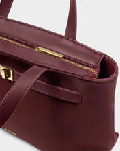 Load image into Gallery viewer, KATIE LOXTON | ORIN TOP HANDLE CROSSBODY BAG | CHERRY SUEDETTE
