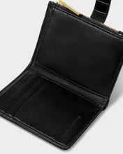 Load image into Gallery viewer, KATIE LOXTON | ORIN TWIST LOCK PURSE | BLACK / BLACK CROC
