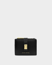Load image into Gallery viewer, KATIE LOXTON | ORIN TWIST LOCK PURSE | BLACK / BLACK CROC
