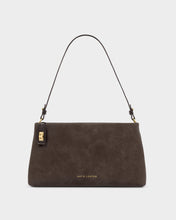 Load image into Gallery viewer, KATIE LOXTON | ORIN TWIST LOCK SMALL SHOULDER BAG | BITTER CHOCOLATE
