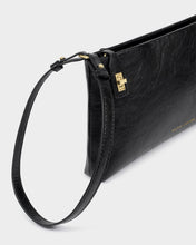 Load image into Gallery viewer, KATIE LOXTON | ORIN TWIST LOCK SMALL SHOULDER BAG | BLACK DISTRESSED BLACK
