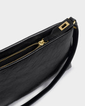 Load image into Gallery viewer, KATIE LOXTON | ORIN TWIST LOCK SMALL SHOULDER BAG | BLACK DISTRESSED BLACK
