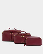 Load image into Gallery viewer, KATIE LOXTON | SOHO MEDIUM MAKE UP / WASH BAG | CHERRY
