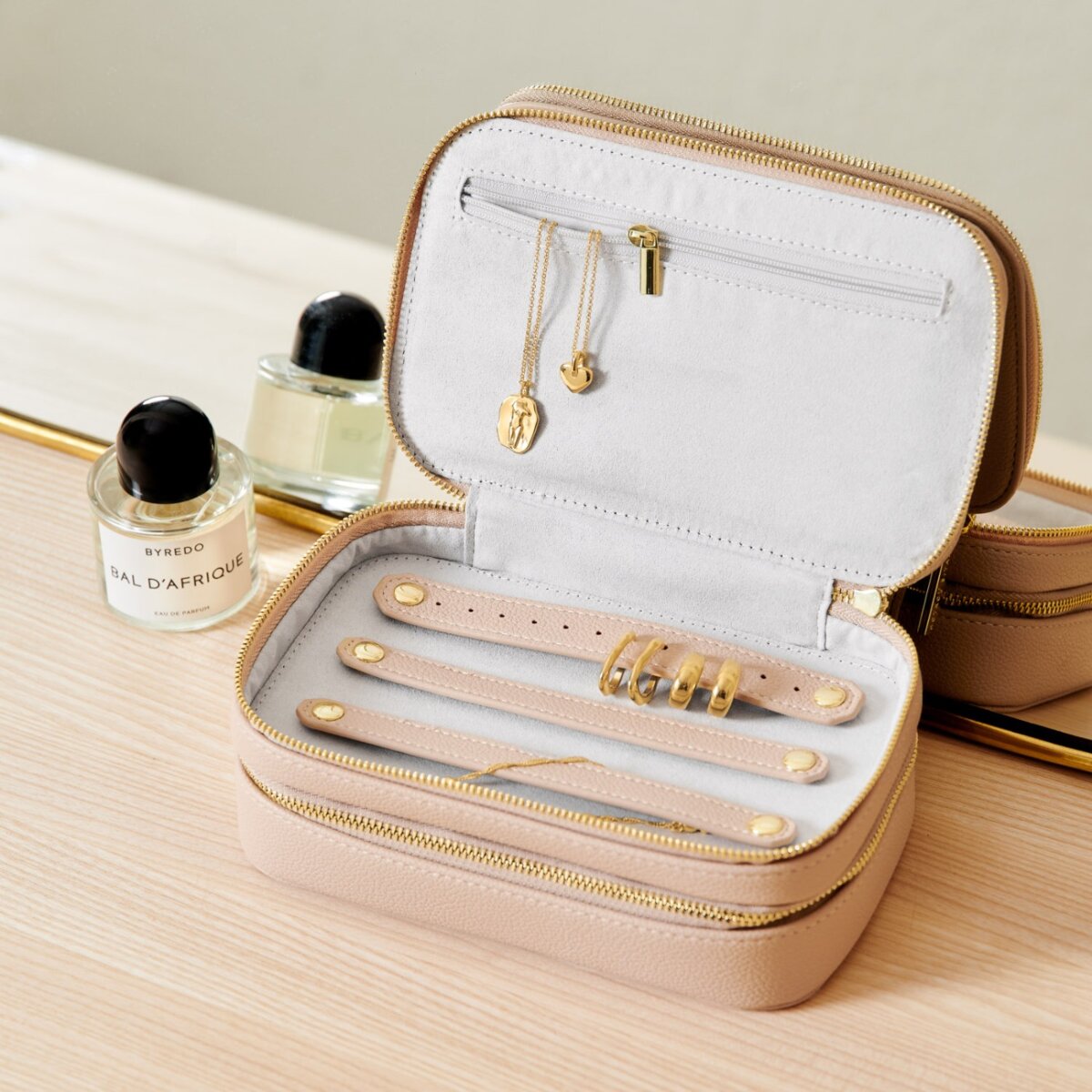 KATIE LOXTON | TRAVEL JEWELLERY CASE | NUDE PINK