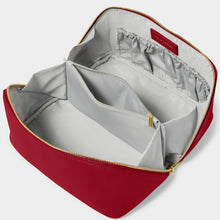 Load image into Gallery viewer, KATIE LOXTON | LARGE MAKE UP | WASH BAG | GARNET RED
