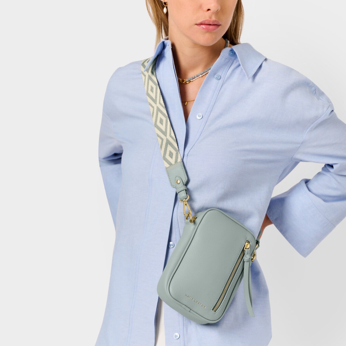 KATIE LOXTON | HALLIE SMALL CROSSBODY BAG | DUCK EGG BLUE