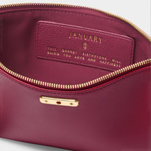 Load image into Gallery viewer, KATIE LOXTON | BIRTHSTONE POUCH | JANUARY | DEEP RED
