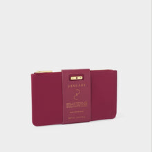 Load image into Gallery viewer, KATIE LOXTON | BIRTHSTONE POUCH | JANUARY | DEEP RED
