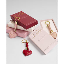 Load image into Gallery viewer, KATIE LOXTON | KEY TO MY HEART GIFT BOXED KEYRING | RASPBERRY PINK
