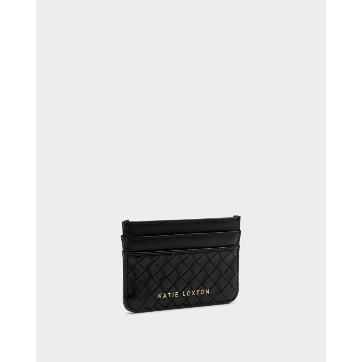 KATIE LOXTON | NOVA WOVEN TEXTURE CARDHOLDER | BLACK