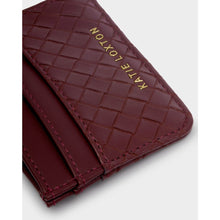 Load image into Gallery viewer, KATIE LOXTON | NOVA WOVEN TEXTURE CARDHOLDER | CHERRY
