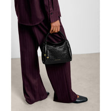 Load image into Gallery viewer, KATIE LOXTON | NOVA WOVEN TEXTURE TOP HANDLE BAG | BLACK
