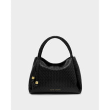 Load image into Gallery viewer, KATIE LOXTON | NOVA WOVEN TEXTURE TOP HANDLE BAG | BLACK
