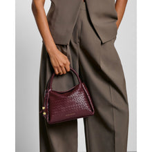 Load image into Gallery viewer, KATIE LOXTON | NOVA WOVEN TEXTURE TOP HANDLE BAG | CHERRY
