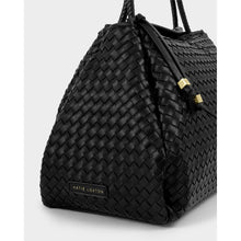 Load image into Gallery viewer, KATIE LOXTON | NOVA HAND WOVEN LARGE SHOULDER BAG | BLACK
