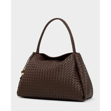 Load image into Gallery viewer, KATIE LOXTON | NOVA HAND WOVEN LARGE SHOULDER BAG | CHOCOLATE BROWN
