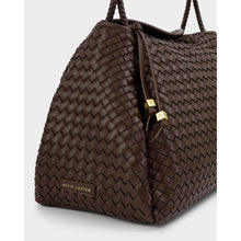 Load image into Gallery viewer, KATIE LOXTON | NOVA HAND WOVEN LARGE SHOULDER BAG | CHOCOLATE BROWN
