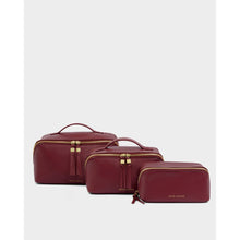 Load image into Gallery viewer, KATIE LOXTON | FOLD-OUT MIRROR MAKE UP BAG | CHERRY
