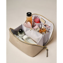 Load image into Gallery viewer, KATIE LOXTON | SOHO LARGE MAKE UP / WASH BAG | LIGHT TAUPE
