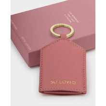 Load image into Gallery viewer, KATIE LOXTON | HIDDEN PHOTO KEYRING | SO LOVED | RASPBERRY PINK

