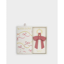 Load image into Gallery viewer, KATIE LOXTON | BOXED BOW KEYRING | YOU MAKE MY LIFE BOW-TIFUL | RASPBERRY PINK
