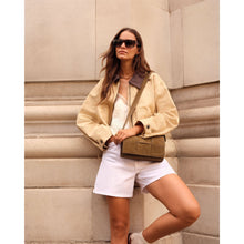 Load image into Gallery viewer, KATIE LOXTON | TAYA CROSSBODY BAG | CARAMEL SUEDETTE
