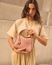 Load image into Gallery viewer, KATIE LOXTON | NOVA WOVEN TEXTURE TOP HANDLE BAG | PINK CLAY
