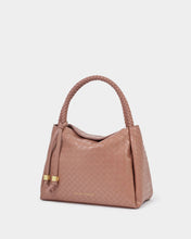 Load image into Gallery viewer, KATIE LOXTON | NOVA WOVEN TEXTURE TOP HANDLE BAG | PINK CLAY
