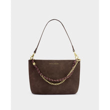 Load image into Gallery viewer, KATIE LOXTON | CORD SMALL SHOULDER BAG | BITTER CHOCOLATE SUEDETTE
