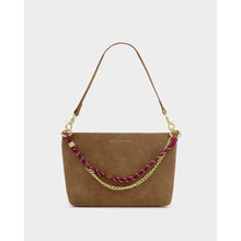 Load image into Gallery viewer, KATIE LOXTON | CORD SMALL SHOULDER BAG | CARAMEL SUEDETTE
