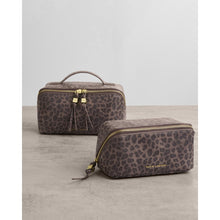 Load image into Gallery viewer, KATIE LOXTON | FOLD OUT MIRROR MAKE UP BAG | LEOPARD
