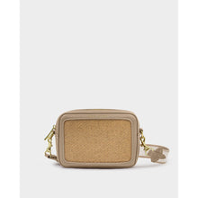 Load image into Gallery viewer, KATIE LOXTON | AVERY RAFFIA SMALL CROSSBODY BAG | NATURAL RAFFIA / LIGHT TAUPE
