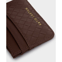 Load image into Gallery viewer, KATIE LOXTON | NOVA WOVEN TEXTURE CARDHOLDER | CHOCOLATE WOVEN
