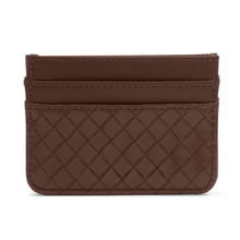Load image into Gallery viewer, KATIE LOXTON | NOVA WOVEN TEXTURE CARDHOLDER | CHOCOLATE WOVEN
