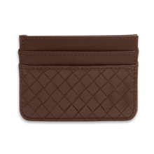 Load image into Gallery viewer, KATIE LOXTON | NOVA WOVEN TEXTURE CARDHOLDER | CHOCOLATE WOVEN
