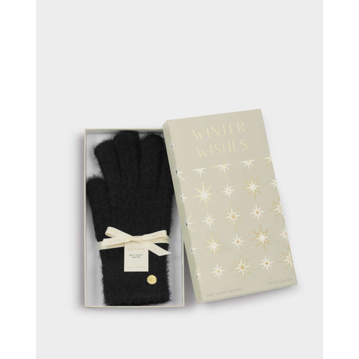 KATIE LOXTON | GIFT BOXED SOFT KNIT GLOVES | BLACK