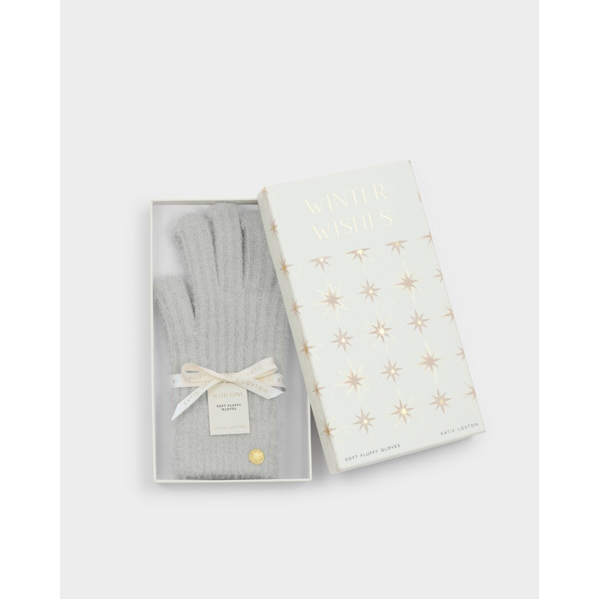KATIE LOXTON | GIFT BOXED SOFT KNIT GLOVES | GREY